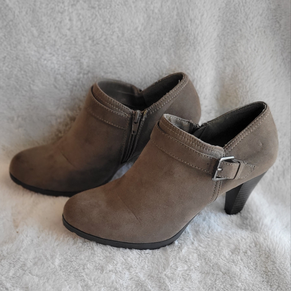 Brown Suede Booties